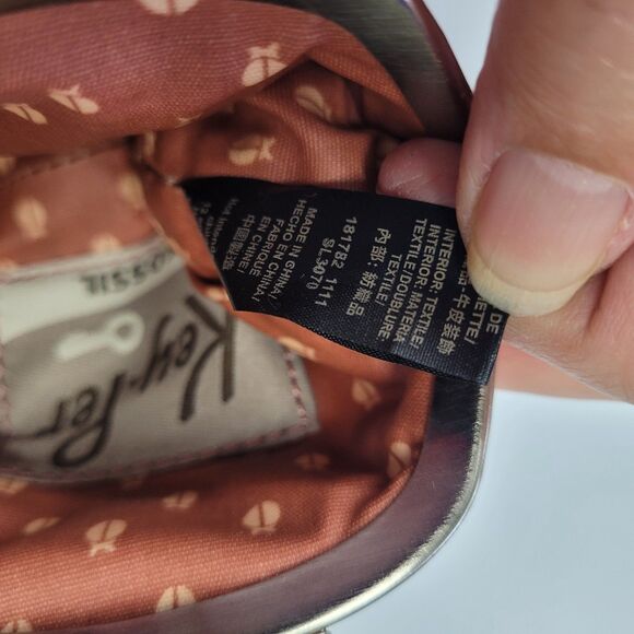 Fossil Key Per Kiss Lock Small Coin Purse poppy Floral Multicolor NWOT - Picture 6 of 6